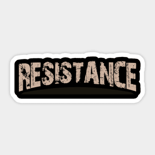 Rustic Design Resistance Sticker